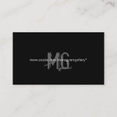 Schmutz-Monogramm-kundengerechte Visitenkarte (Rückseite)