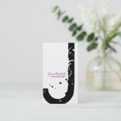 Schmutz-Monogramm-Manikürist-Visitenkarten Visitenkarte (Stehend Vorderseite)