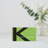 Schmutz-Monogramm-Schablonen-Visitenkarten Visitenkarte (Stehend Vorderseite)