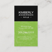 Schmutz-Monogramm-Schablonen-Visitenkarten Visitenkarte (Rückseite)