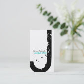 Schmutz-Monogramm-Visitenkarten Visitenkarte (Stehend Vorderseite)