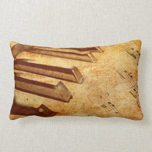 Schmutz-Musik-Blatt-Klavier-Schlüssel Lendenkissen