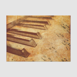 Schmutz-Musik-Blatt-Klavier-Schlüssel Seidenpapier