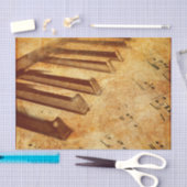 Schmutz-Musik-Blatt-Klavier-Schlüssel Seidenpapier (Handwerk)