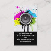 Schmutz-Musikindustrie-Karte Visitenkarte (Rückseite)