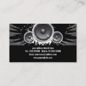 Schmutz-Musikindustrie-Karte Visitenkarte (Rückseite)