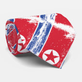 Schmutz-Nordkorea-Flagge Krawatte (Gerollt)