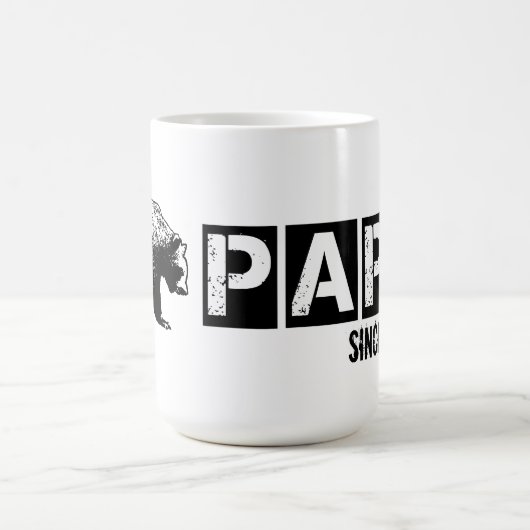 Schmutz-Papa-Bär seit 2014, schwarz Kaffeetasse (Mittel)