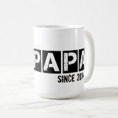 Schmutz-Papa-Bär seit 2014, schwarz Kaffeetasse (VorderseiteRechts)