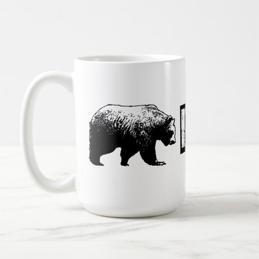 Schmutz-Papa-Bär seit 2014, schwarz Kaffeetasse (Links)