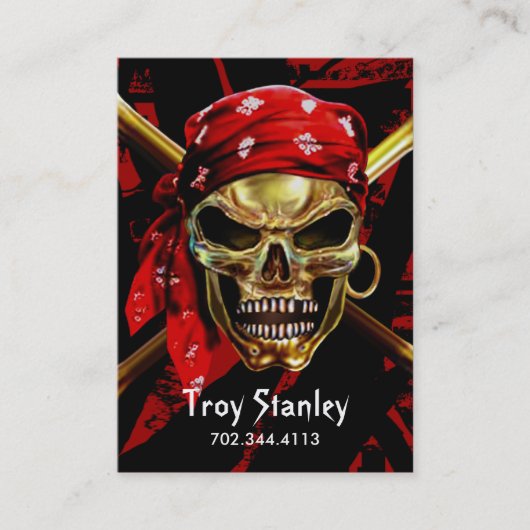 Schmutz-Piraten-Visitenkarteschablone Visitenkarte (Vorderseite)