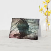 Schmutz-Rabe Poes, Geburtstag Karte (Gelbe Blume)