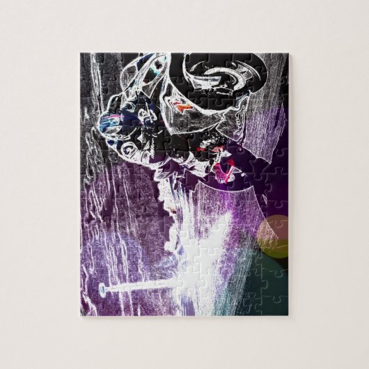 Schmutz radfahrender Motocross, der Puzzle (Vertikal)