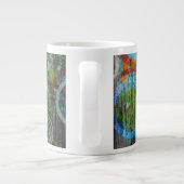 Schmutz-Retro Kreise Jumbo-Tasse (Rückseite)