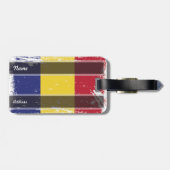 Schmutz-Rumänien-Flagge Gepäckanhänger (Rückseite horizontal)
