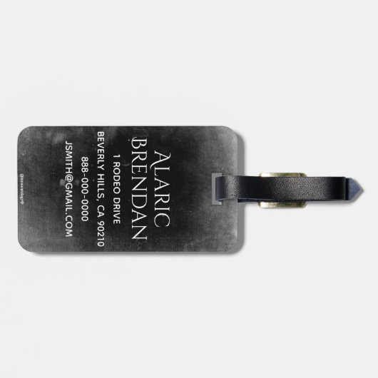 Schmutz-Schädel Gepäckanhänger (Rückseite horizontal)