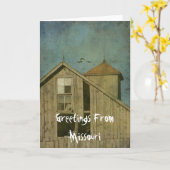 Schmutz-Scheune, Grüße von Missouri Karte (Gelbe Blume)
