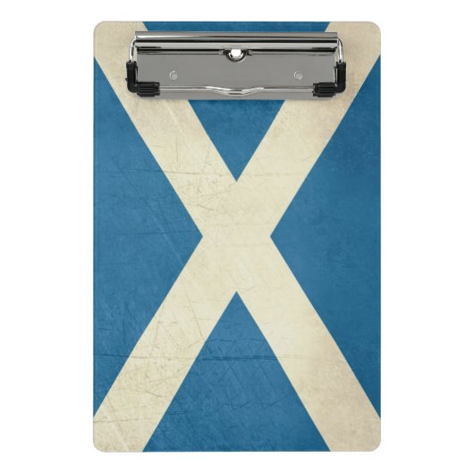 Schmutz-schottische Flaggen-Illustration Mini Klemmbrett (Vorderseite)