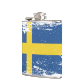 Schmutz-Schweden-Flagge Flachmann (Links)