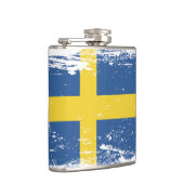 Schmutz-Schweden-Flagge Flachmann (Rechts)