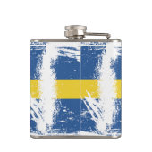 Schmutz-Schweden-Flagge Flachmann (Rückseite)