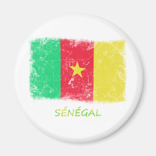 Schmutz-Senegal-Flagge Magnet