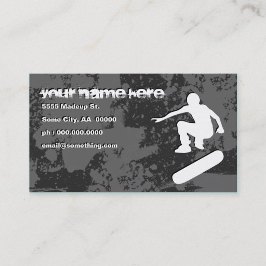 Schmutz Skateboarding Visitenkarte (Vorderseite)