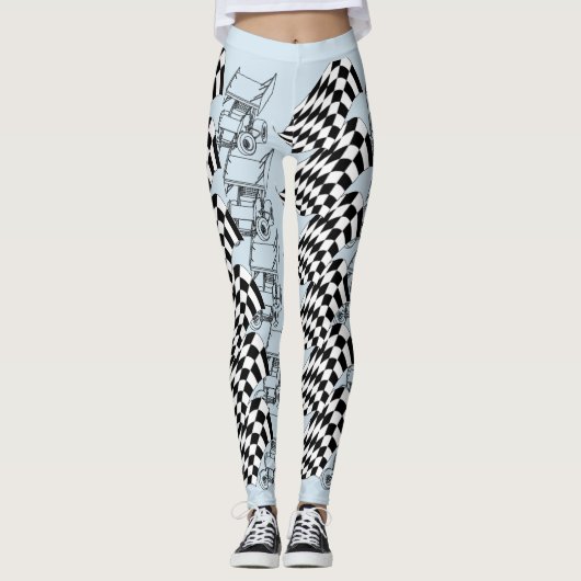 Schmutz Sprint-Auto-Leggings #4 Leggings (Vorderseite)
