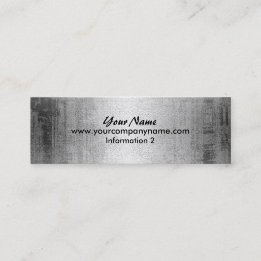 Schmutz-Stahlmetallblick-Visitenkarten Mini Visitenkarte (Vorderseite)