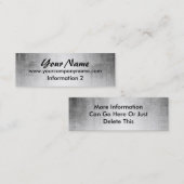 Schmutz-Stahlmetallblick-Visitenkarten Mini Visitenkarte (Vorne/Hinten)