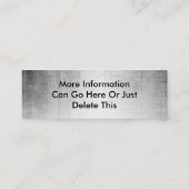 Schmutz-Stahlmetallblick-Visitenkarten Mini Visitenkarte (Rückseite)