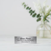 Schmutz-Stahlmetallblick-Visitenkarten Mini Visitenkarte (Stehend Vorderseite)