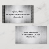 Schmutz-Stahlmetallblick-Visitenkarten Visitenkarte (Vorne/Hinten)