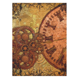 Schmutz Steampunk Gang und Uhr Tischdecke
