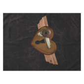 Schmutz Steampunk Herz Tischdecke (Vorderseite (Horizontal))