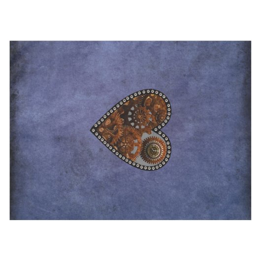 Schmutz Steampunk stoppt ab und übersetzt Herz Tischdecke (Vorderseite (Horizontal))