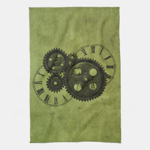 Schmutz Steampunk Uhren und Gänge Handtuch