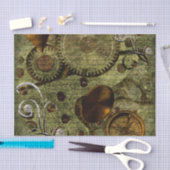 Schmutz Steampunk Uhren und Gänge Seidenpapier (Handwerk)