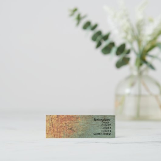 Schmutz-strukturierte Kunst-dünne Mini Visitenkarte (Stehend Vorderseite)