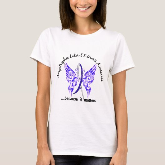 Schmutz-Tätowierungs-Schmetterling 6,1 ALS T-Shirt (Vorderseite)