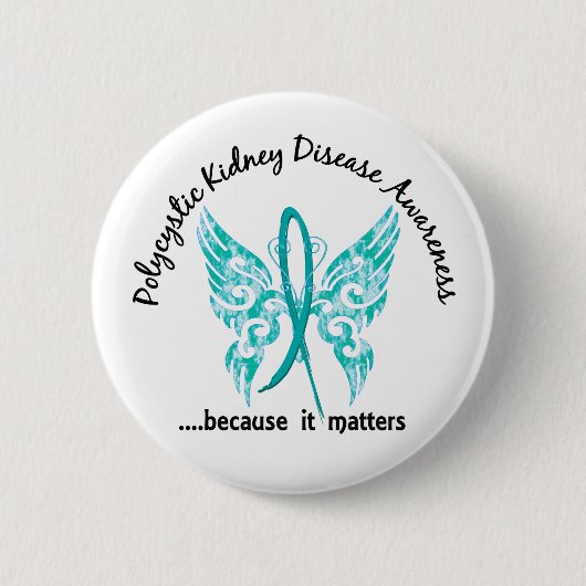 Schmutz-Tätowierungs-Schmetterling 6,1 PKD Button (Vorderseite)