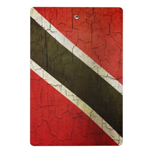 Schmutz-Trinidad und Tobago-Flagge Mini Klemmbrett (Rückseite)