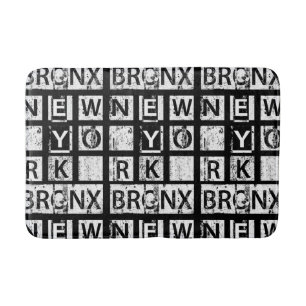 Schmutz-Typografie Bronx New York Badematte