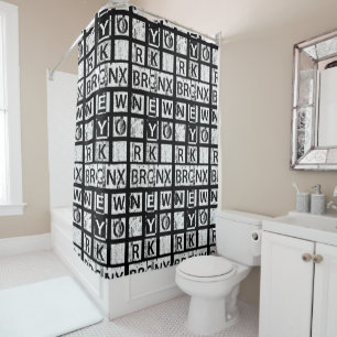 Schmutz-Typografie Bronx New York Duschvorhang