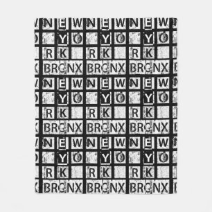 Schmutz-Typografie Bronx New York   Fleecedecke