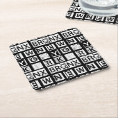 Schmutz-Typografie Bronx New York | Rechteckiger Pappuntersetzer (angewinkelt)