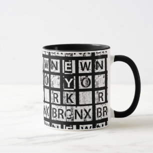 Schmutz-Typografie Bronx New York   Tasse