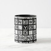 Schmutz-Typografie Bronx New York | Tasse (Zentrum)