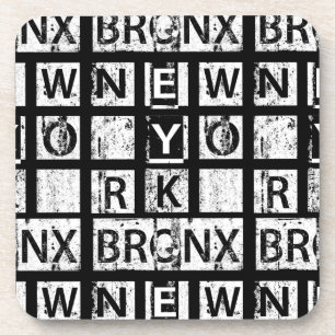 Schmutz-Typografie Bronx New York   Untersetzer