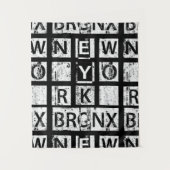 Schmutz-Typografie Bronx New York | Wandteppich (Vorderseite)